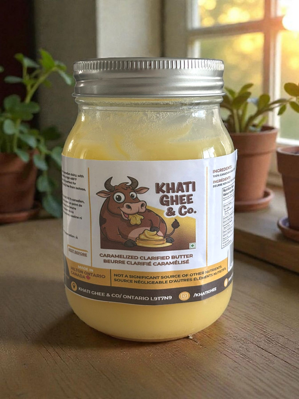 KHATI GHEE | 550ml |  Clarified Butter, Caramelized Flavour, Keto and Paleo Friendly, Gluten Free, Lactose and Casein Free, Carnivore