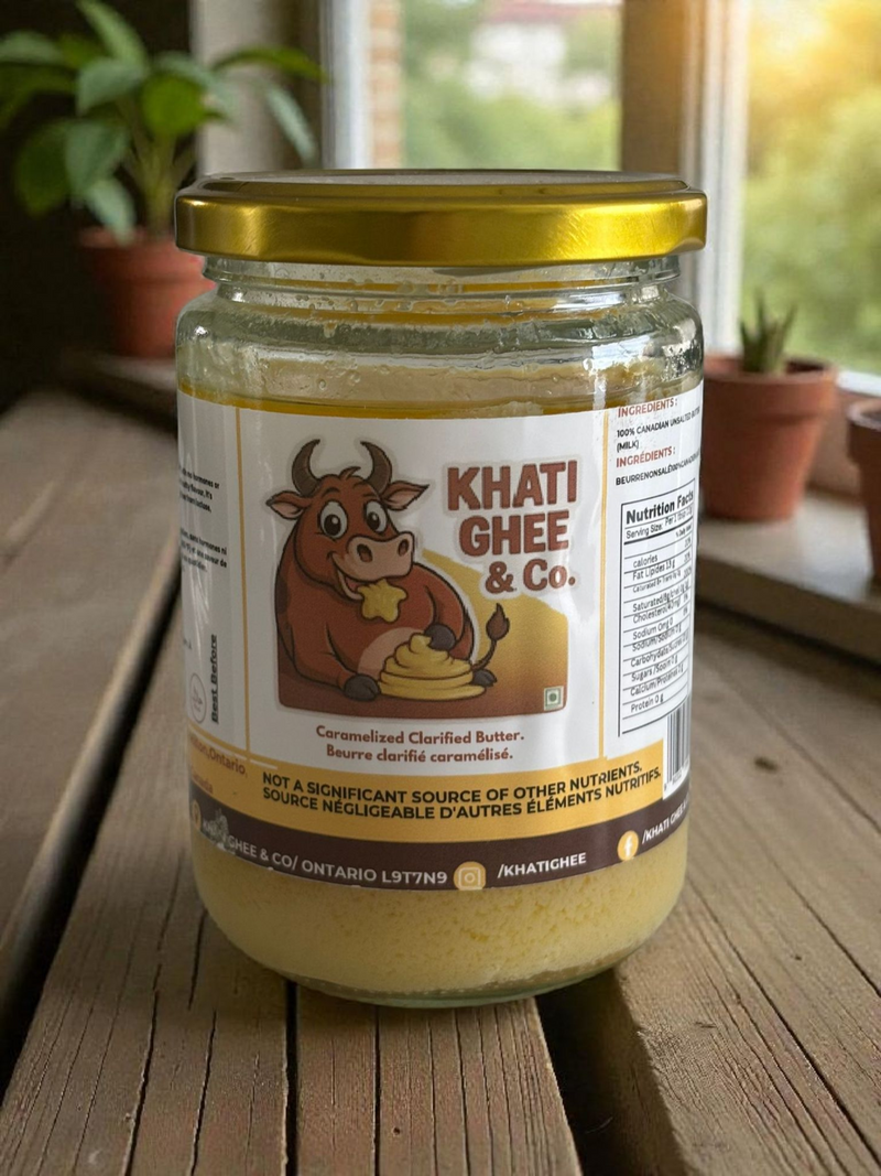 KHATI GHEE | 350ml |  Clarified Butter, Caramelized Flavour, Keto and Paleo Friendly, Gluten Free, Lactose and Casein Free, Carnivore